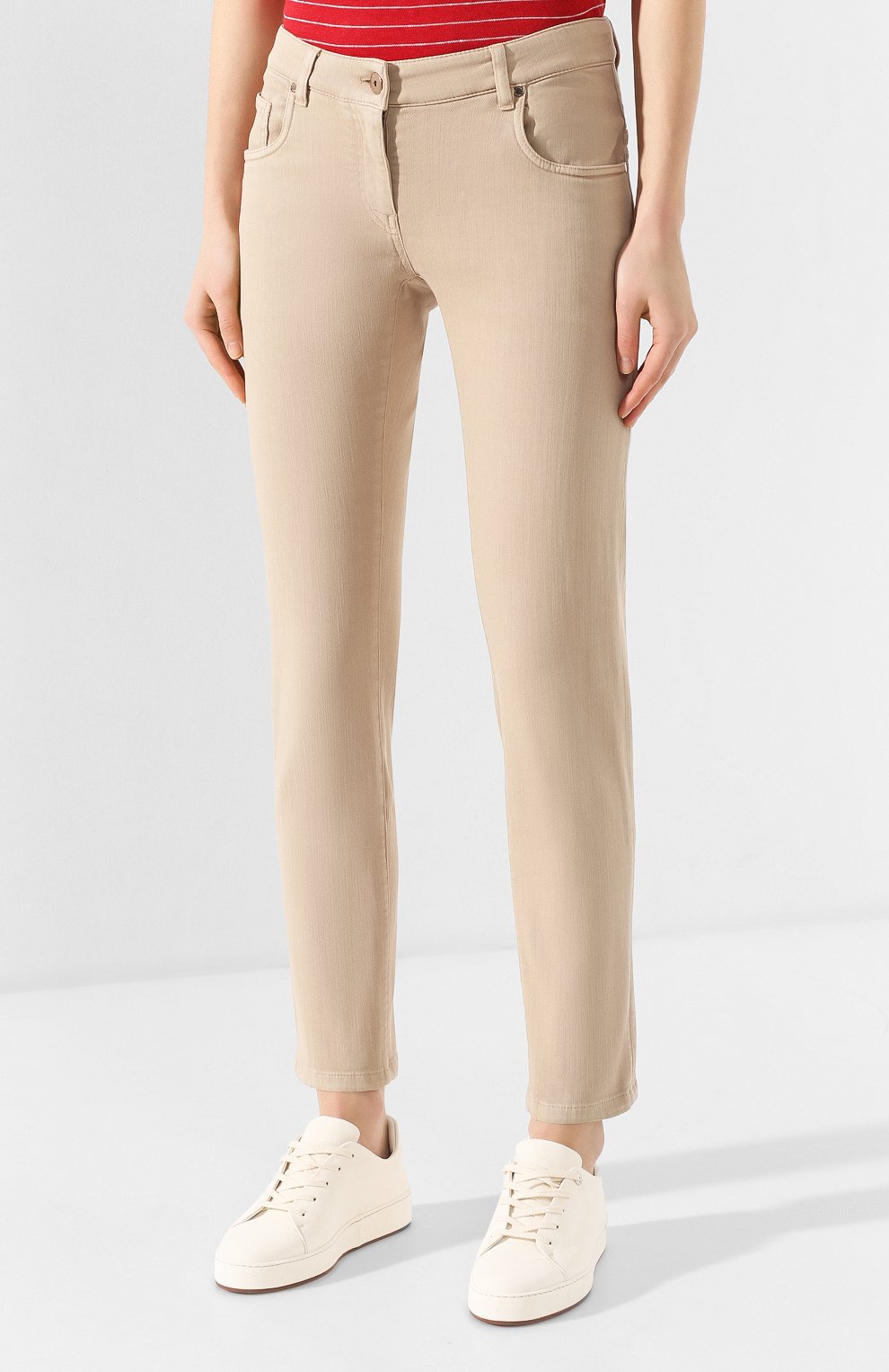 Джинсы BRUNELLO CUCINELLI бежевого цвета по цене 58450 руб., арт. MH137P5491, фото 3 Джинсы BRUNELLO CUCINELLI, арт. MH137P5491, фото 3