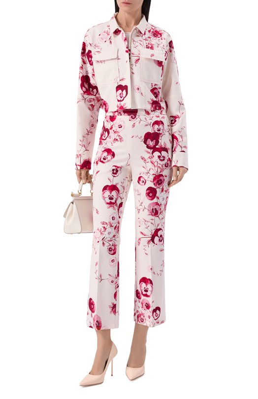 Хлопковая куртка Giambattista Valli 26SSPVCA6105/34PRI Белый  26SSPVCA6105/34PRI Фото 2