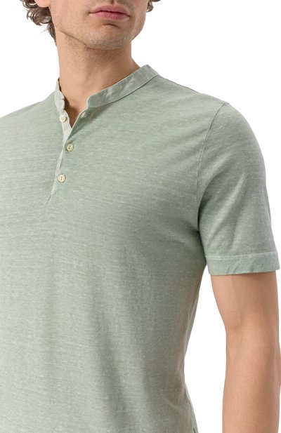 Футболка-хенли изо льна и хлопка 120% LINO, арт. 32ALIM79AC/G308/S01, фото 5