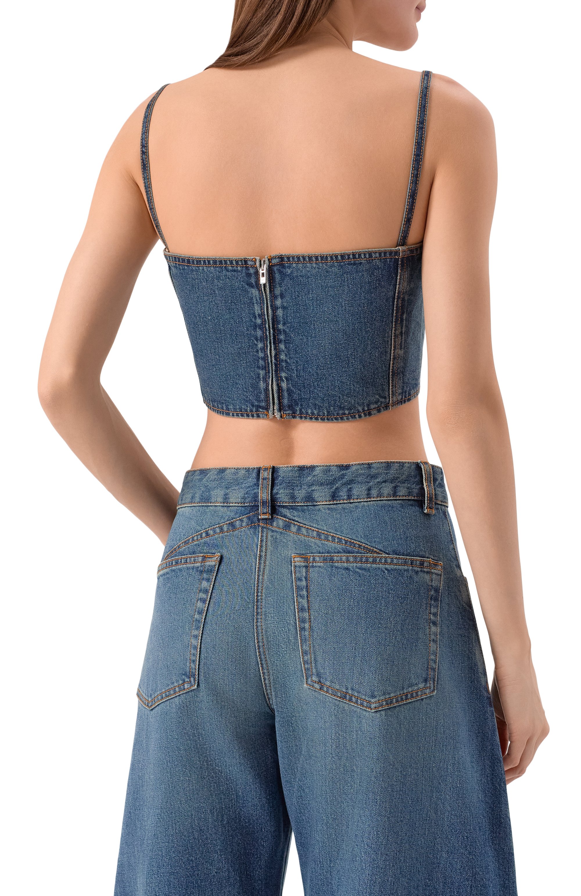 Джинсовый топ ALAIA, арт. AA9H1245D006B, фото 4