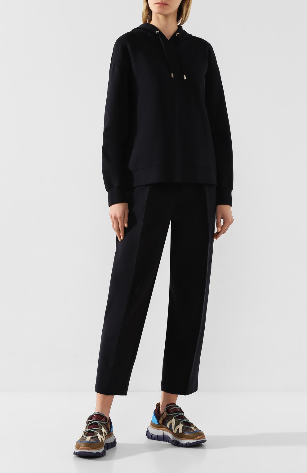 Хлопковые брюки GIORGIO ARMANI темно-синего цвета по цене 113000 руб., арт. 3HAP52/AJZGZ, фото 2 Хлопковые брюки GIORGIO ARMANI, арт. 3HAP52/AJZGZ, фото 2