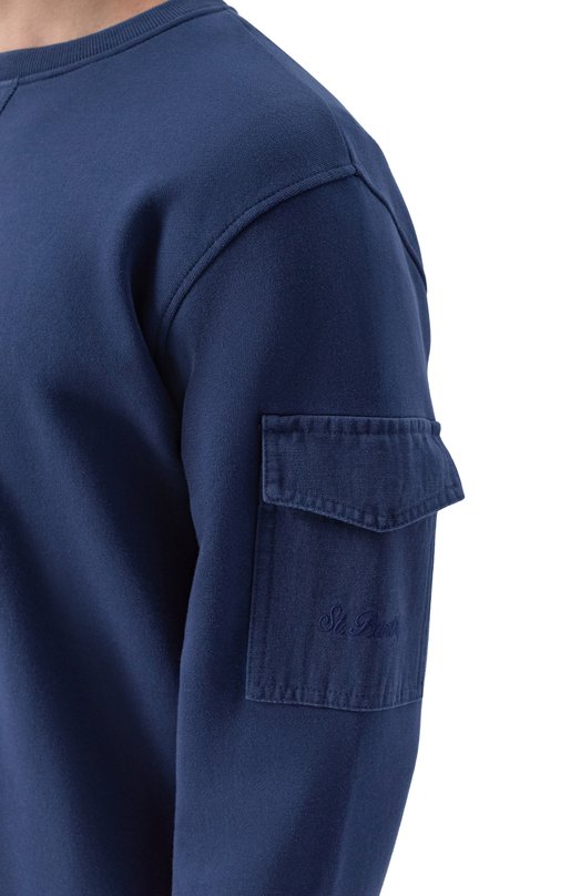 Хлопковый свитшот MC2 Saint Barth CST0001-00097L/CHESTER Синий  CST0001-00097L/CHESTER Фото 5