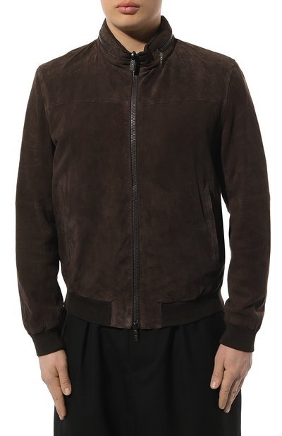 Двусторонний бомбер GIMO'S темно-коричневого цвета по цене 108000 руб., арт. 4S20.1.010.89R, фото 3 Двусторонний бомбер GIMO'S, арт. 4S20.1.010.89R, фото 3