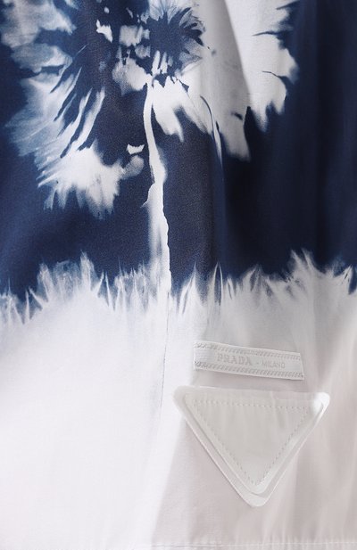 Хлопковые шорты PRADA синего цвета по цене 98000 руб., арт. P202E-1ZI0-F057L-202, фото 5 Хлопковые шорты PRADA, арт. P202E-1ZI0-F057L-202, фото 5
