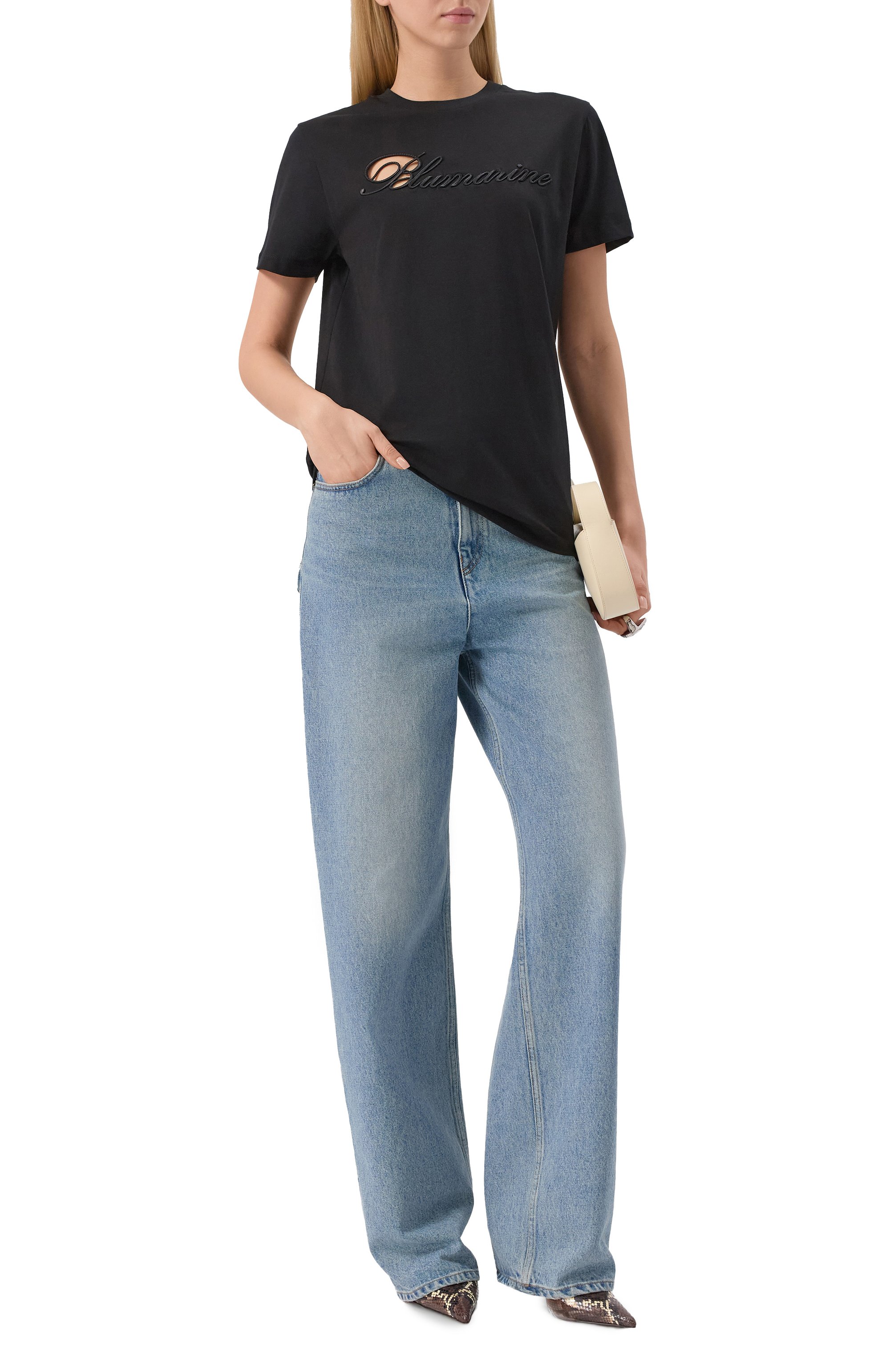 Хлопковая футболка BLUMARINE, арт. 2T115A/N0990, фото 2