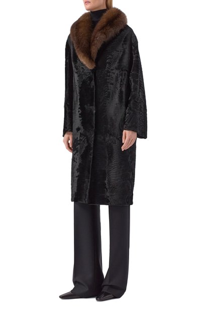 Шуба из каракульчи с воротником из соболя VICTORIA KUSENKOVA, арт. 707103502447, фото 3