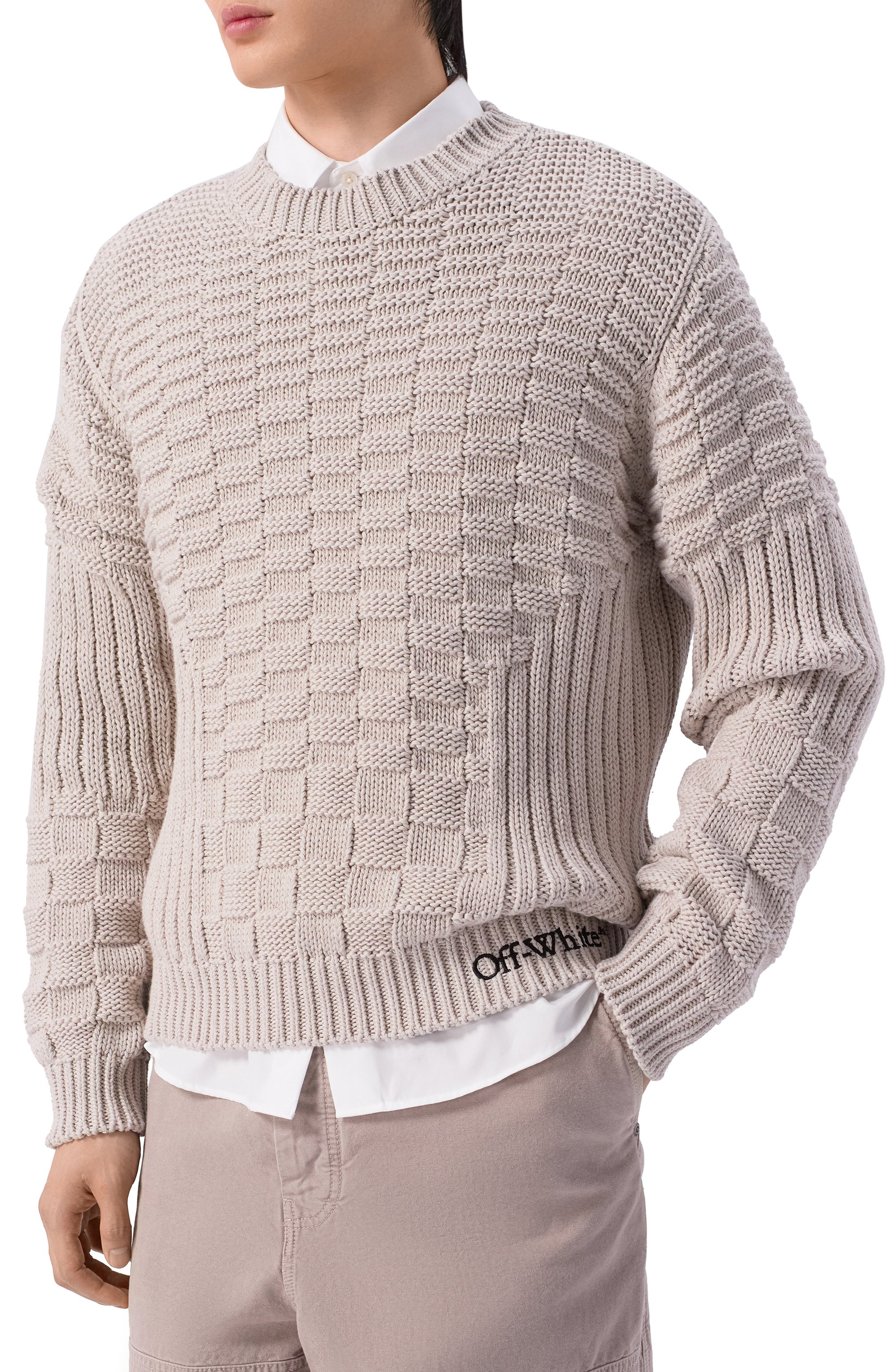 Хлопковый свитер OFF-WHITE, арт. 0MHE20RS26KNI001, фото 3