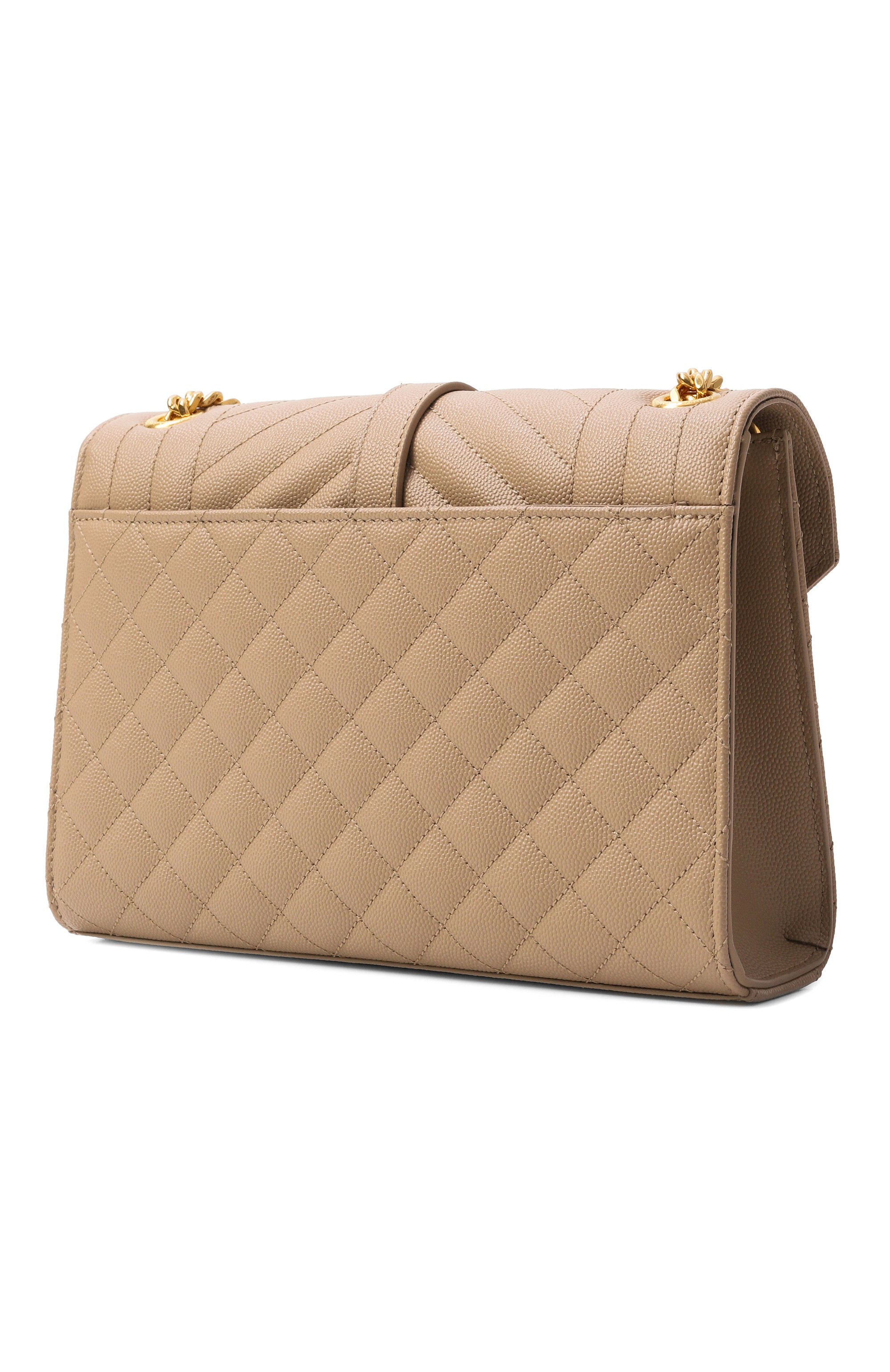 Сумка monogram envelope medium SAINT LAURENT светло-бежевого цвета по цене 385000 руб., арт. 600185/B0W91, фото 4 Сумка monogram envelope medium SAINT LAURENT, арт. 600185/B0W91, фото 4