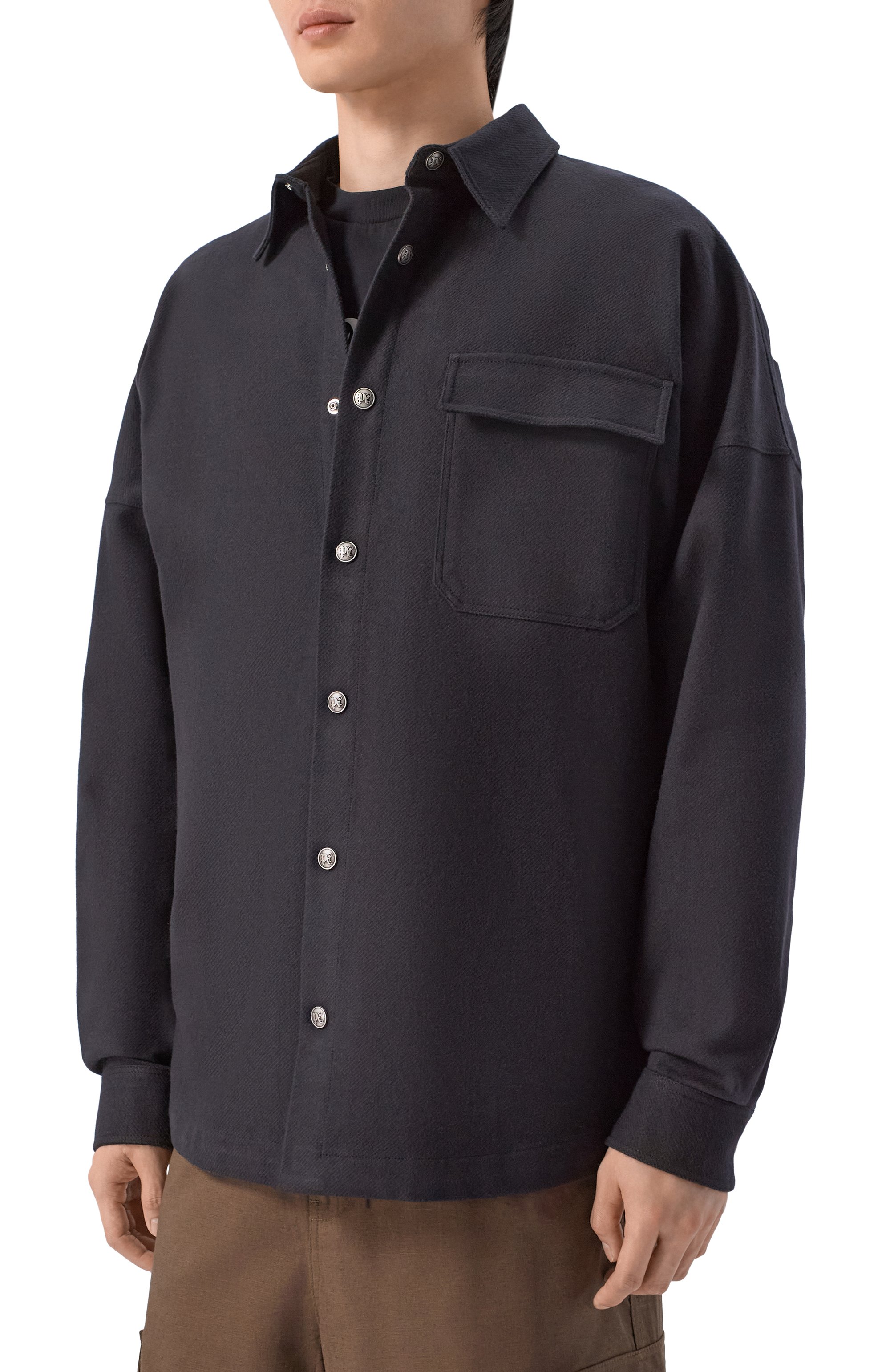 Хлопковая рубашка PALM ANGELS, арт. PMES044S26FAB001, фото 3