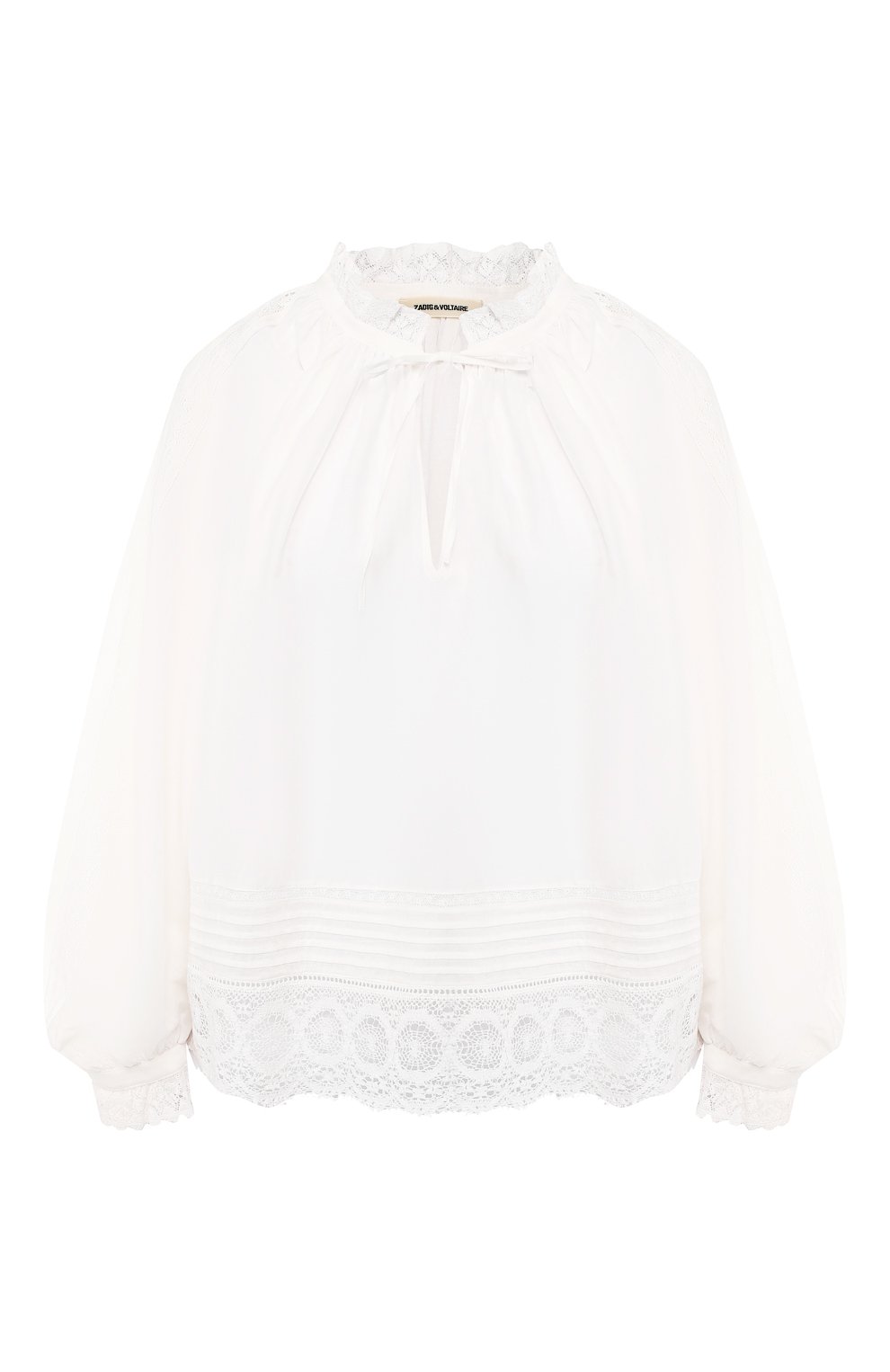 Хлопковая блузка ZADIG AND VOLTAIRE белого цвета по цене 22250 руб., арт. SHCA3201F, фото 1 Хлопковая блузка ZADIG AND VOLTAIRE, арт. SHCA3201F, фото 1