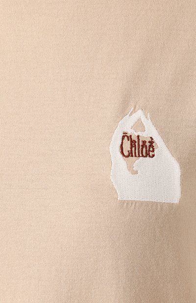 Хлопковая футболка CHLOÉ, арт. CHC20SJH13181, фото 5
