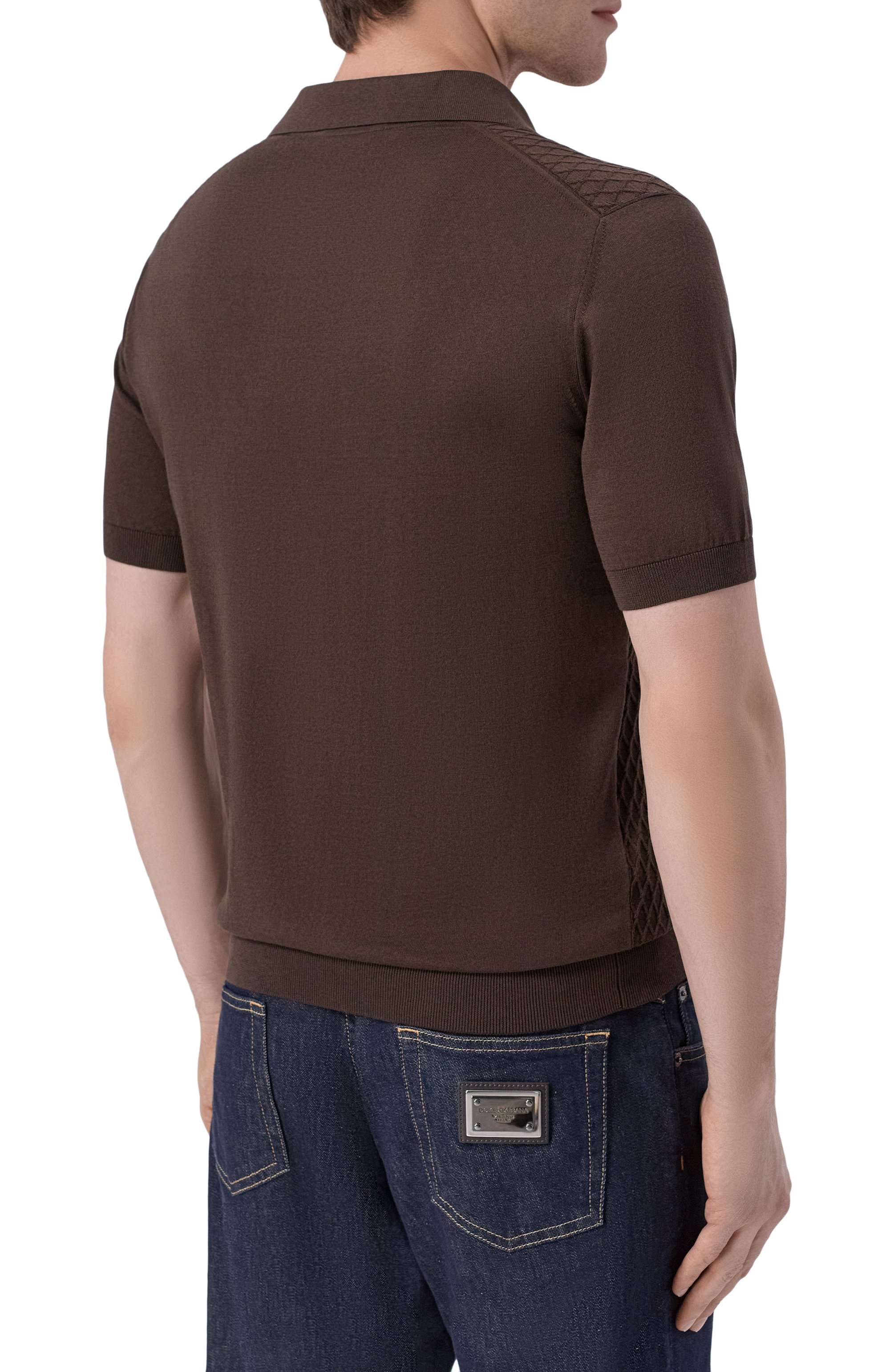 Поло из хлопка и шелка ANDREA CAMPAGNA, арт. SU26ST210-03/FST26, фото 4