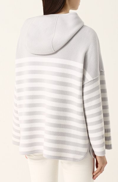 Кашемировый кардиган свободного кроя с капюшоном LORO PIANA, арт. FAI0292, фото 4