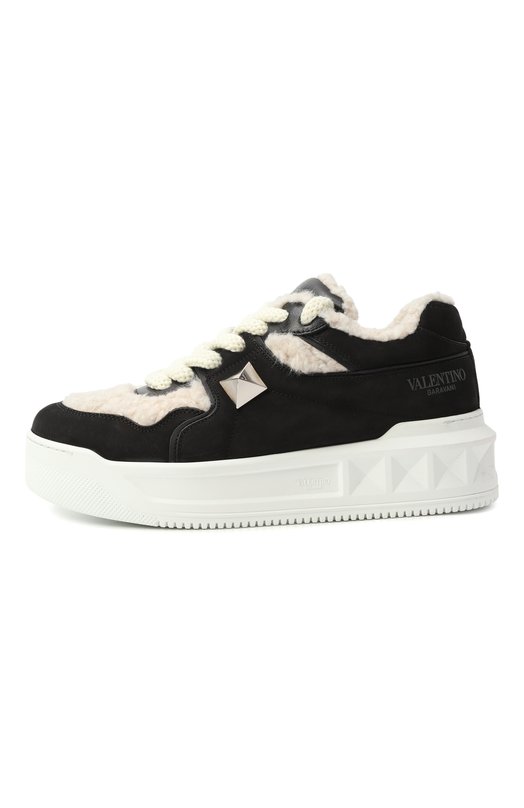 Замшевые кеды One Stud XL Valentino 5W0S0FQ4/TVJ Чёрный  5W0S0FQ4/TVJ Фото 4
