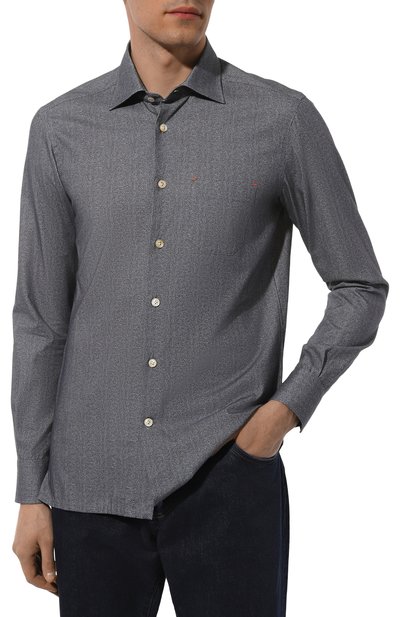 Хлопковая рубашка KITON, арт. UMCNERH0908604, фото 3