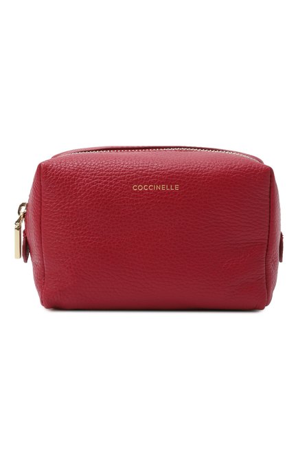 Женская кожаная косметичка COCCINELLE бордового цвета, арт. E5MT525F701 | Фото 1 (Материал сплава: Проставлено; Материал: Натуральная кожа; Нос: Не проставлено)