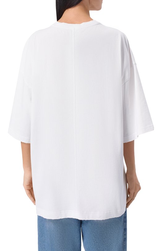 Хлопковая футболка Dolce & Gabbana F8V94T/GDDIC Белый  F8V94T/GDDIC Фото 4