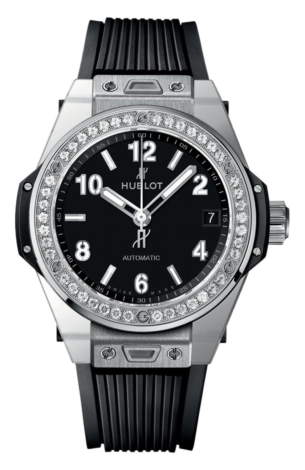 Часы big bang one click steel diamonds HUBLOT бесцветного цвета по цене 2327000 руб., арт. 465.SX.1170.RX.1204, фото 1 Часы big bang one click steel diamonds HUBLOT, арт. 465.SX.1170.RX.1204, фото 1