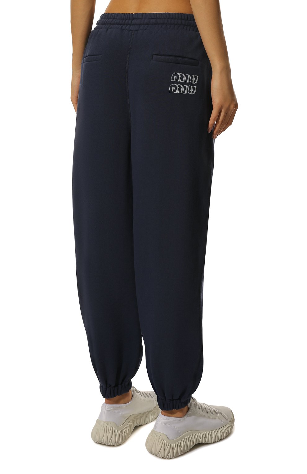 Хлопковые джоггеры MIU MIU, арт. MJP224-1IG3-F0008, фото 4