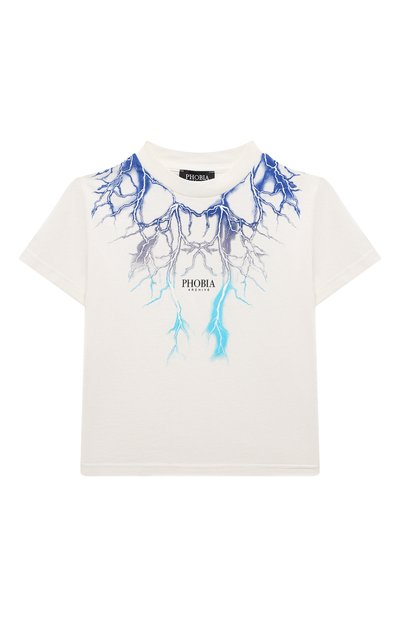 Хлопковая футболка PHOBIA ARCHIVE белого цвета по цене 6180 руб., арт. PHK00107BLGRLB, фото 1 Хлопковая футболка PHOBIA ARCHIVE, арт. PHK00107BLGRLB, фото 1