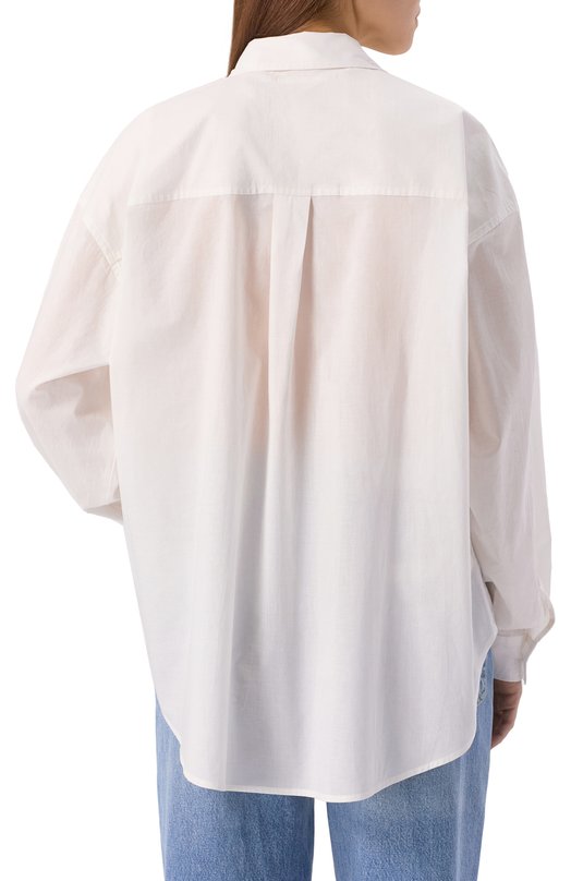 Хлопковая рубашка Mother 21166-1289/A Белый  21166-1289/A Фото 4