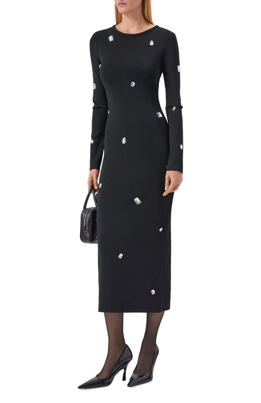 Платье из вискозы David Koma PF25DKKN03D Чёрный  PF25DKKN03D Фото 2