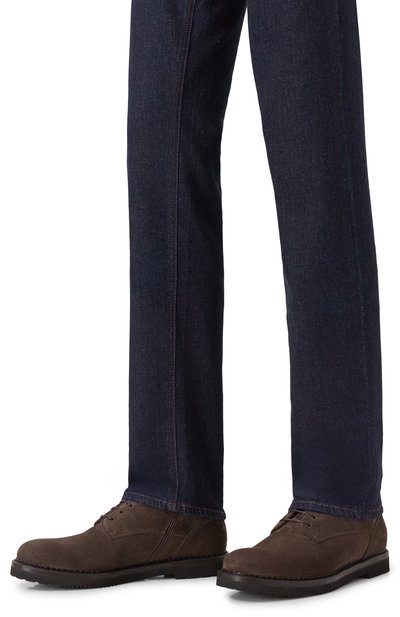 Замшевые ботинки W.GIBBS темно-коричневого цвета по цене 63050 руб., арт. 2035016/KIPS NUBUK FUR, фото 3 Замшевые ботинки W.GIBBS, арт. 2035016/KIPS NUBUK FUR, фото 3