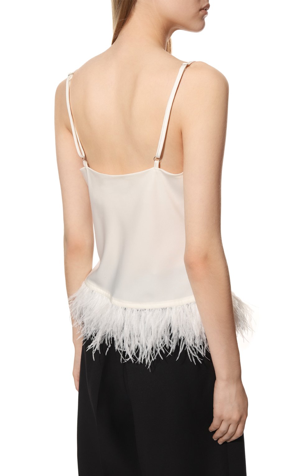 Топ с отделкой перьями SEVEN LAB, арт. TKF white, фото 4