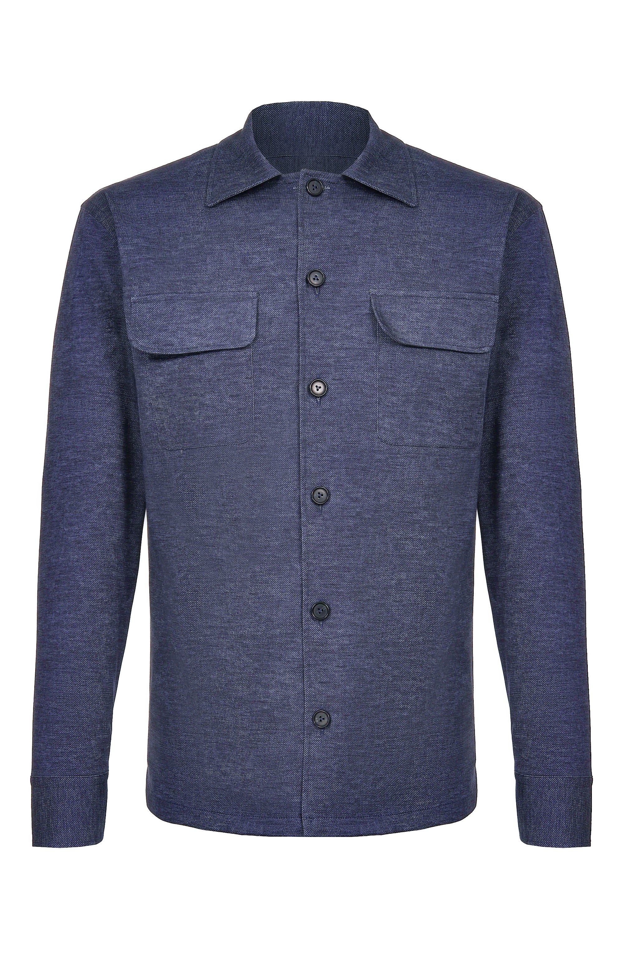 Рубашка из хлопка и лиоцелла VAN LAACK темно-синего цвета по цене 45550 руб., арт. VL-RADIN-K/172214, фото 1 Рубашка из хлопка и лиоцелла VAN LAACK, арт. VL-RADIN-K/172214, фото 1