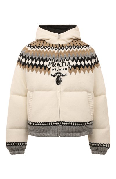 Мужская пуховик из шерсти и кашемира PRADA, арт. SGC018-10O8-F0040-212