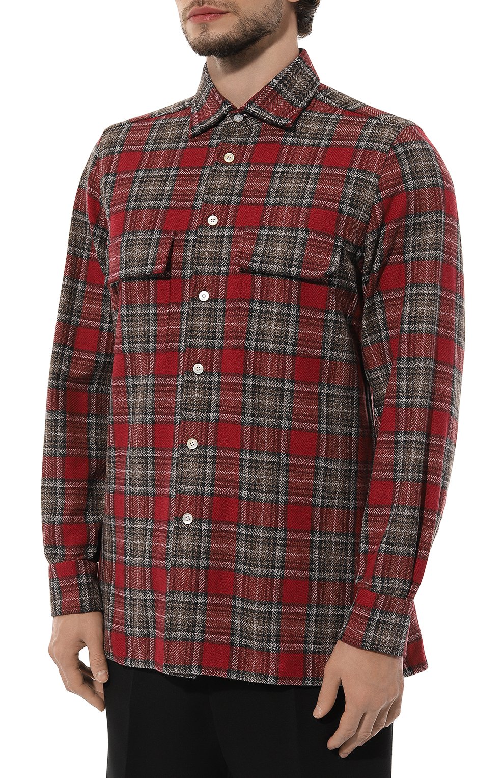 Хлопковая рубашка KITON, арт. UCRRLH0861302, фото 3