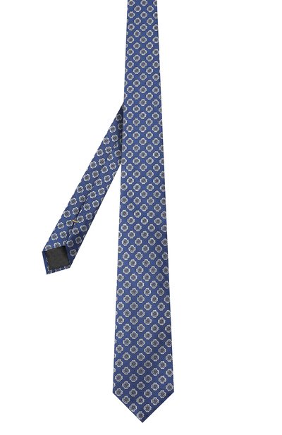 Шелковый галстук CANALI синего цвета по цене 14650 руб., арт. 18/HJ03465, фото 3 Шелковый галстук CANALI, арт. 18/HJ03465, фото 3