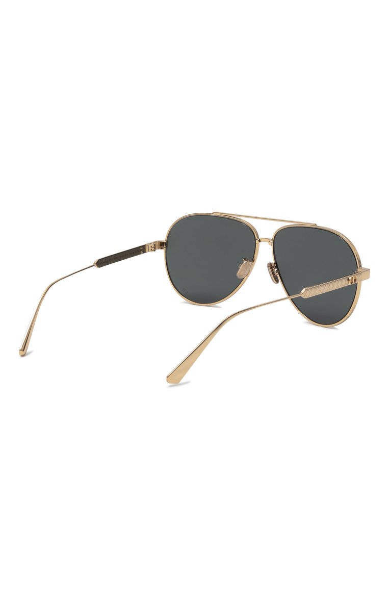 Женские солнцезащитные очки DIOR EYEWEAR зеленого цвета, арт. DI0RCANNAGE A1U B0C0 | Фото 4 (Нос: Не проставлено; Региональные ограничения белый список (Axapta Mercury): Не проставлено; Материал: Металл; Тип очков: С/з; Оптика Гендер: оптика-женское; Очки форма: Авиаторы)