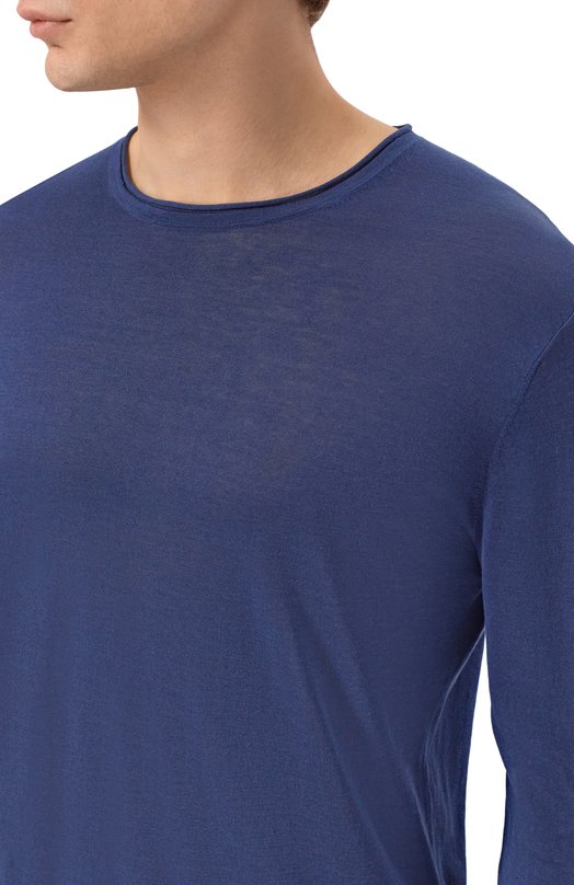 Джемпер из шелка и хлопка 12 STOREEZ 137309 Синий  137309 Фото 5