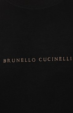 Мужской хлопковый свитшот BRUNELLO CUCINELLI черного цвета, арт. M0T353434 | Фото 5 (Материал сплава: Проставлено; Драгоценные камни: Проставлено; Длина (для топов): Стандартные; Рукава: Длинные; Материал внешний: Хлопок; Принт: С принтом; Мужское Кросс-КТ: свитшот-одежда; Стили: Спорт-шик)