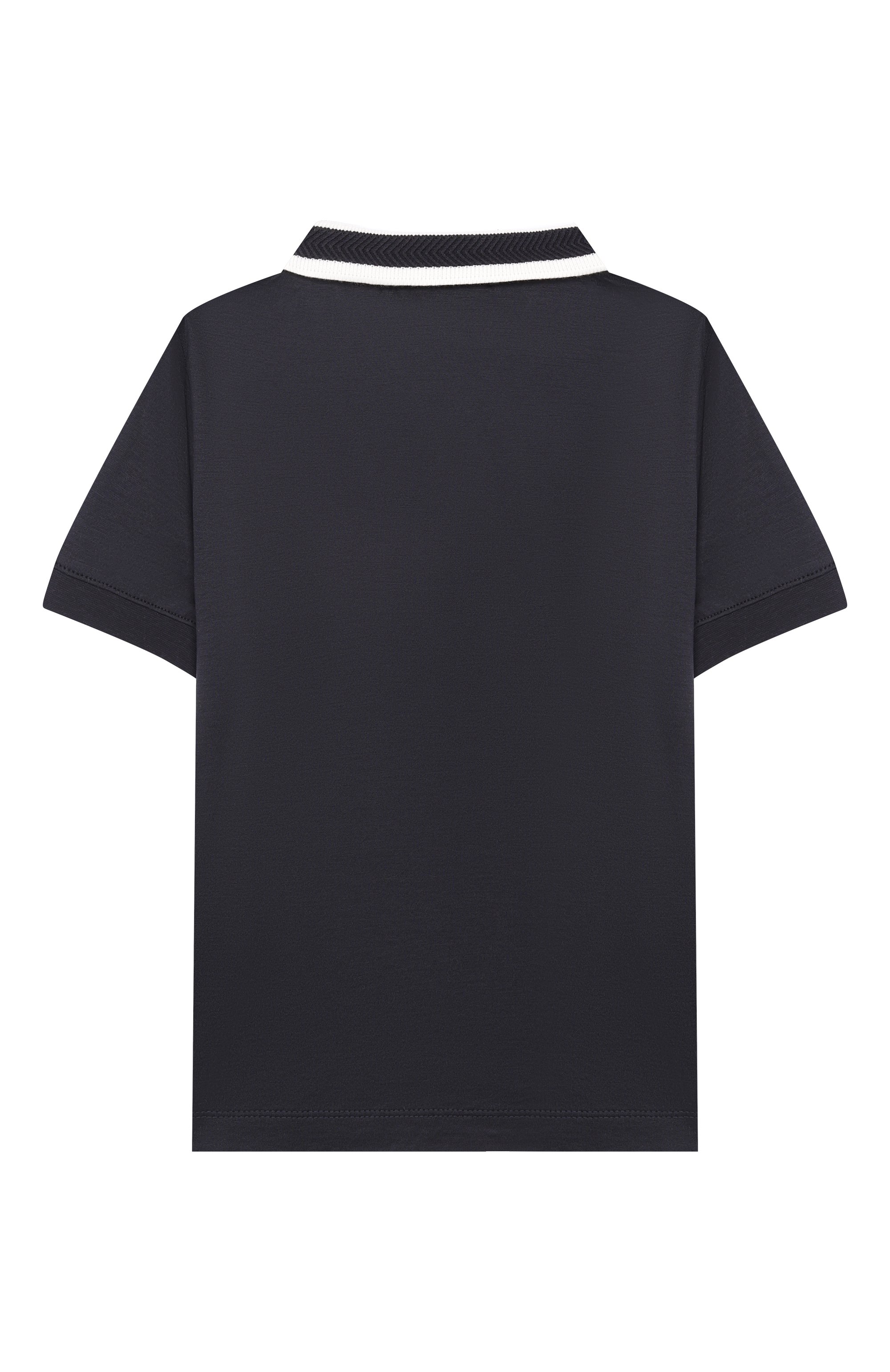 Поло из лиоцелла и хлопка EMPORIO ARMANI темно-синего цвета по цене 13000 руб., арт. EB000910/AF10127, фото 2 Поло из лиоцелла и хлопка EMPORIO ARMANI, арт. EB000910/AF10127, фото 2