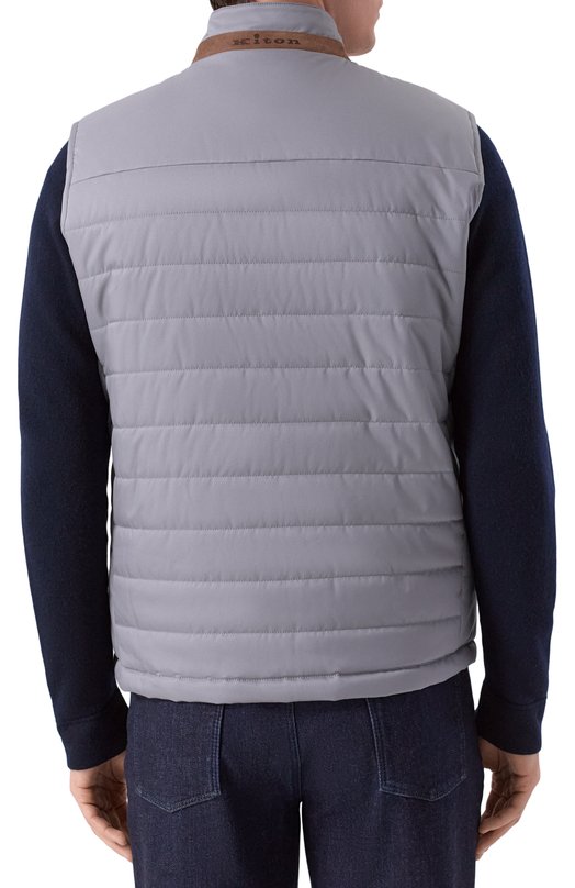 Утепленный жилет Kiton UW2195V0422H08/48-60 Серый  UW2195V0422H08/48-60 Фото 4