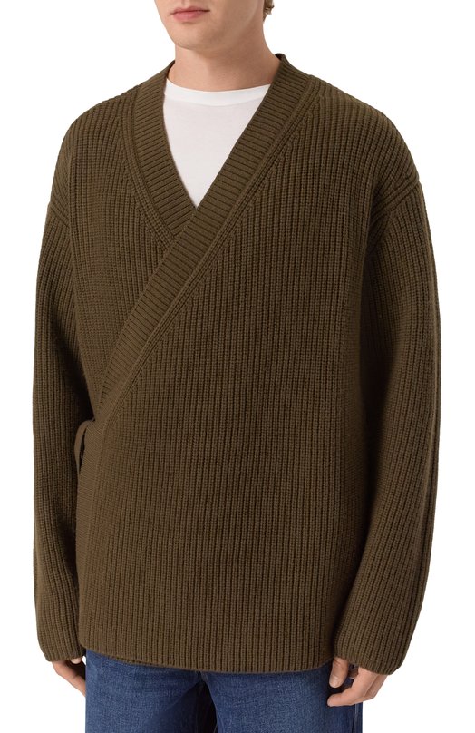Шерстяной кардиган Emporio Armani EM004376/AF21497 Хаки  EM004376/AF21497 Фото 3