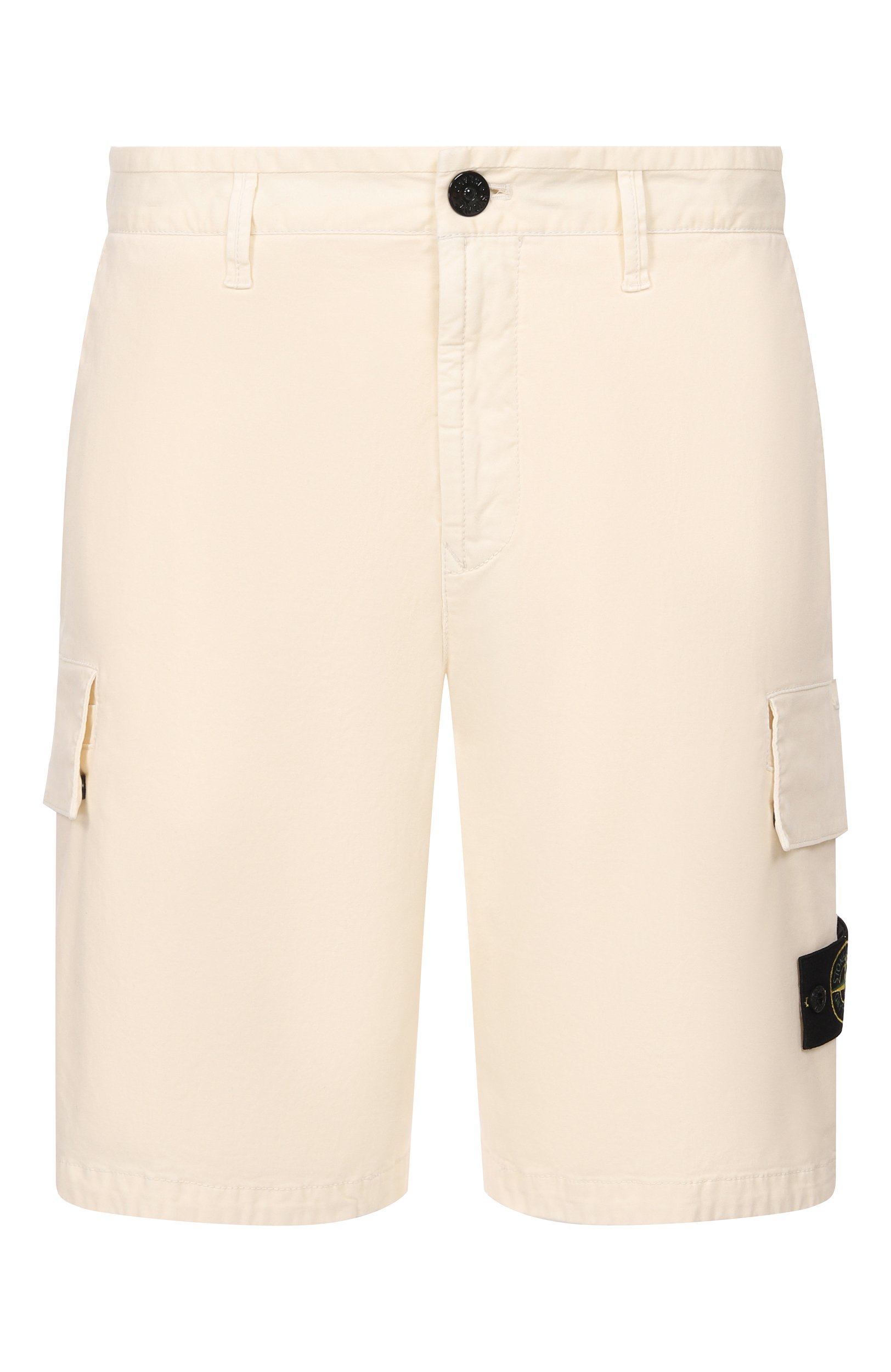 Хлопковые шорты STONE ISLAND кремового цвета по цене 43950 руб., арт. L1S15L100018/S0004, фото 1 Хлопковые шорты STONE ISLAND, арт. L1S15L100018/S0004, фото 1