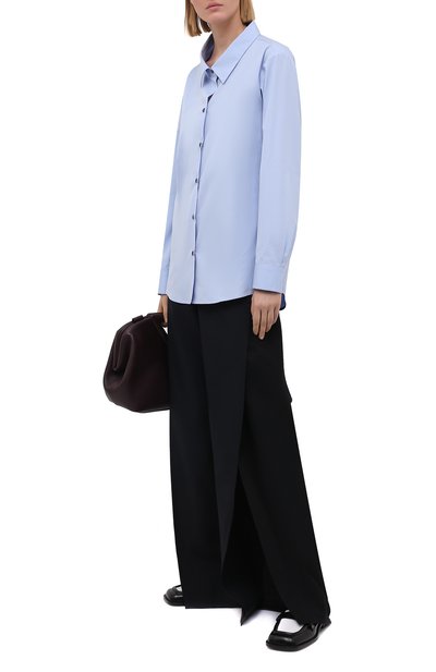 Хлопковая рубашка DRIES VAN NOTEN светло-голубого цвета по цене 39950 руб., арт. 211-10719-2228, фото 2 Хлопковая рубашка DRIES VAN NOTEN, арт. 211-10719-2228, фото 2