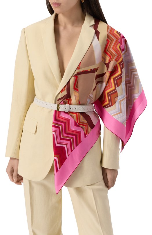 Шелковый платок Missoni F041TWDA042 Розовый  F041TWDA042 Фото 2