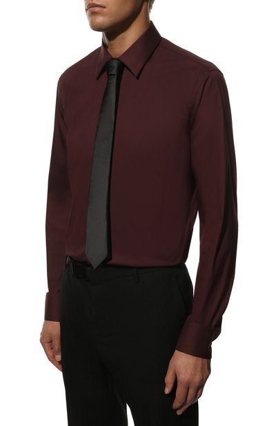 Хлопковая рубашка PRADA бордового цвета по цене 65000 руб., арт. UCM608-F62-F0007, фото 4 Хлопковая рубашка PRADA, арт. UCM608-F62-F0007, фото 4