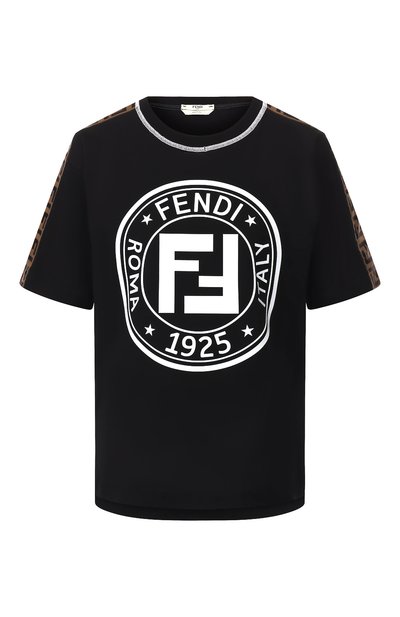 Женская хлопковая футболка FENDI, арт. FAF073 A6J6