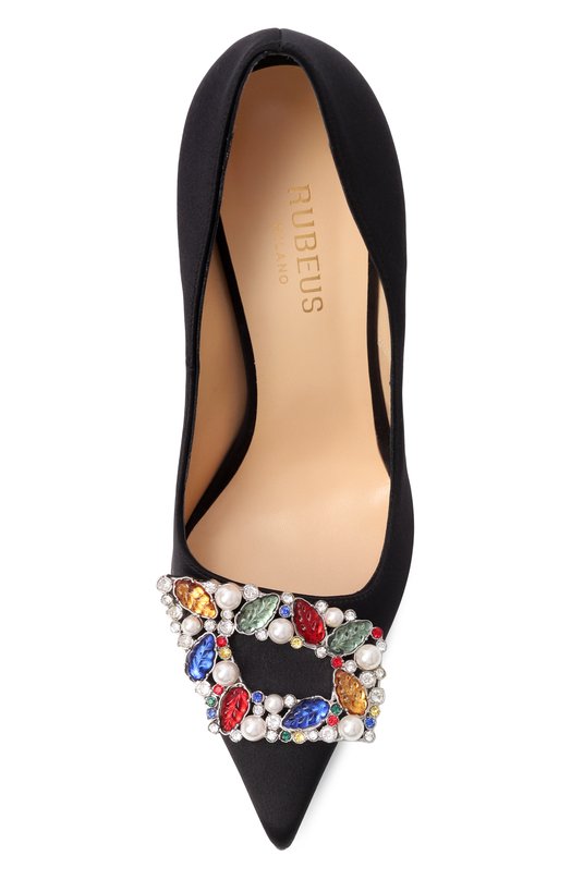 Текстильные туфли Decollete Tutti Frutti 105 Rubeus Milano DEC0LLETE TUTTI FRUTTI 105/SILK Чёрный  DEC0LLETE TUTTI FRUTTI 105/SILK Фото 6