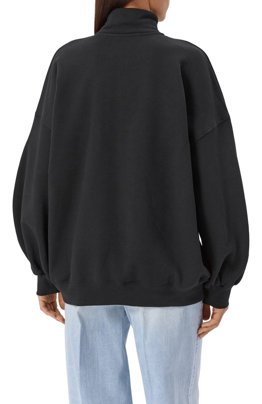 Хлопковый свитшот MSGM 3942MDM85N/257999 Чёрный  3942MDM85N/257999 Фото 4