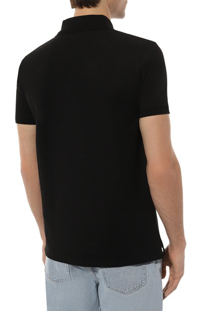 Хлопковое поло BALMAIN черного цвета по цене 65450 руб., арт. DH1GB000/JB82, фото 4 Хлопковое поло BALMAIN, арт. DH1GB000/JB82, фото 4