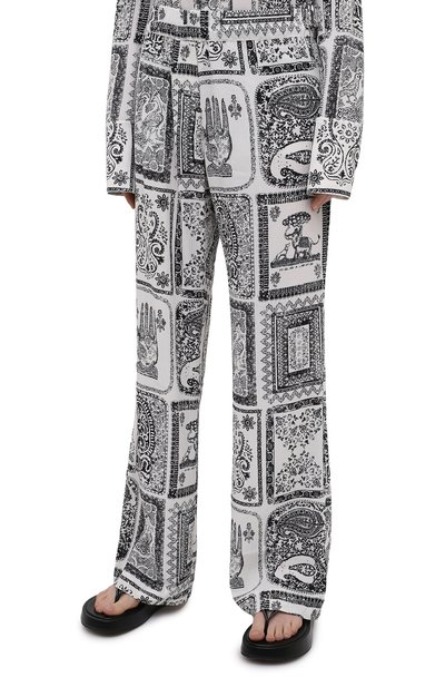 Брюки из вискозы ACNE STUDIOS черно-белого цвета по цене 49950 руб., арт. AK0354, фото 3 Брюки из вискозы ACNE STUDIOS, арт. AK0354, фото 3