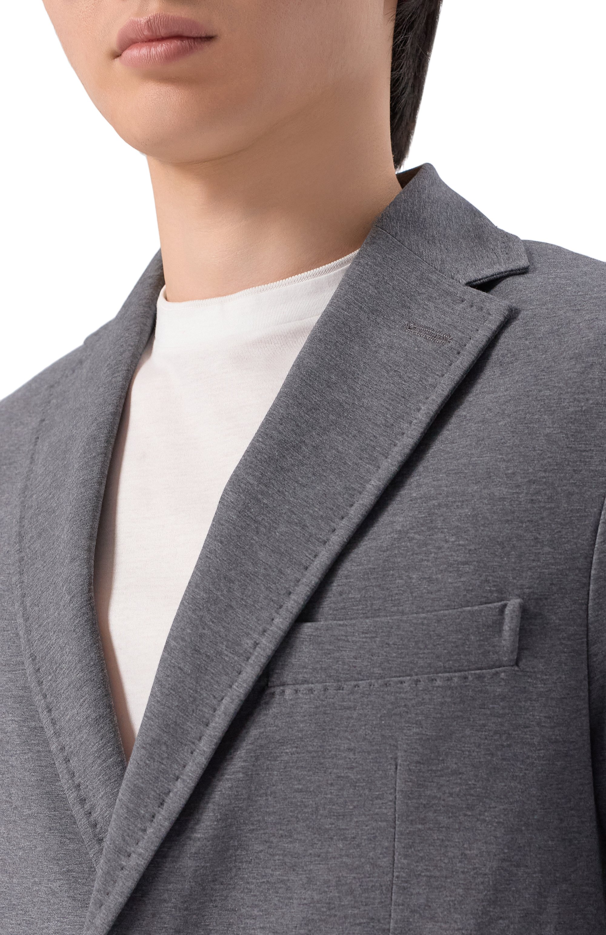 Хлопковый пиджак CIRCOLO 1901 серого цвета по цене 59850 руб., арт. CN5185, фото 5 Хлопковый пиджак CIRCOLO 1901, арт. CN5185, фото 5