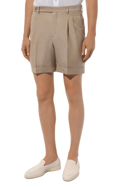 Шорты из шерсти и льна BRIONI, арт. RPAW0L/PBA43, фото 3