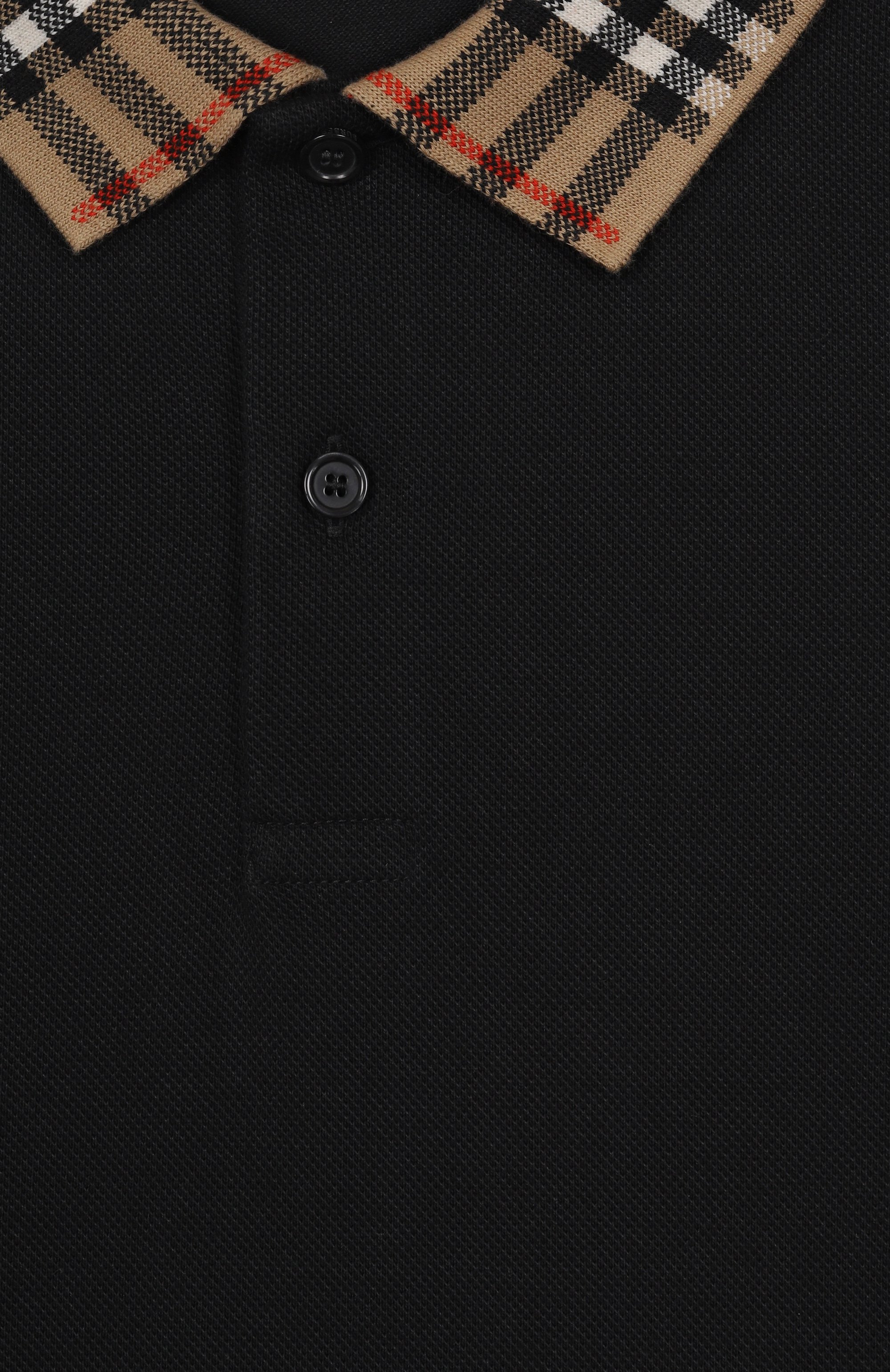 Хлопковое поло BURBERRY черного цвета по цене 29350 руб., арт. 8105570, фото 3 Хлопковое поло BURBERRY, арт. 8105570, фото 3